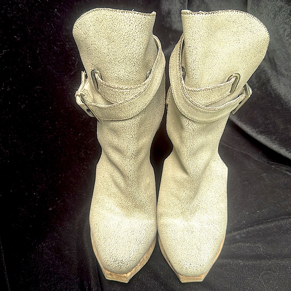 HERVE LEGER LUXURY LEATHER STRAPPY HIGH HEEL ANKLE BOOTS/ BOOTIES-9- ๐๐ฅ - Picture 3 of 14